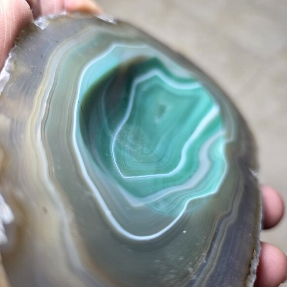 Agate Stone Slice Ashtray Trinket Soap Dish Geode Rock Crystal Polished - Picture 6 of 11